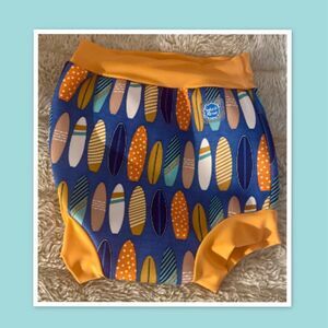 Splash About Reuseable Swim Diaper with a Surfboard Pattern